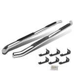 Chevy Silverado 2500HD Crew Cab 2007-2014 Nerf Bars Curved Stainless Steel
