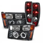 2010 Chevy Colorado Black Halo Projector Headlights and Tail Lights