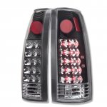 1999 GMC Yukon LED Tail Lights Black Chrome