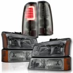 2005 Chevy Silverado 1500HD Smoked Headlights and Custom LED Tail Lights