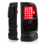 2000 Dodge Ram 3500 Black Smoked LED Tail Lights