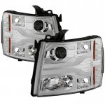 2013 Chevy Silverado 2500HD Clear Projector Headlights DRL Tube Facelift