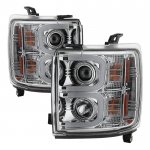 2015 Chevy Silverado 3500HD Clear Projector Headlights LED DRL