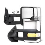 2012 Chevy Silverado 3500HD Chrome Towing Mirrors Clear LED DRL Power Heated