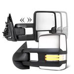 2014 Chevy Silverado Chrome Towing Mirrors Clear LED DRL Power Heated