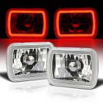 1982 GMC Truck Red Halo Tube Sealed Beam Headlight Conversion