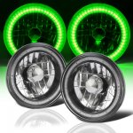 1982 Ford Courier Green SMD LED Black Chrome Sealed Beam Headlight Conversion
