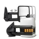 2010 Chevy Silverado 3500HD White Towing Mirrors Smoked LED Lights Power Heated