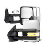 2012 GMC Sierra Denali White Towing Mirrors Clear LED DRL Power Heated