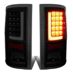 Dodge Ram 3500 2010-2017 Tube LED Tail Lights Black Smoked