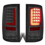 2014 Dodge Ram 2500 Smoked LED Tail Lights Red Tube