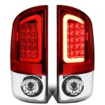 2008 Dodge Ram 2500 Red Clear LED Tail Lights Tube