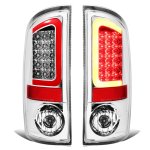 2004 Dodge Ram 3500 Chrome LED Tail Lights Red Tube