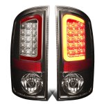 2003 Dodge Ram 2500 Smoked LED Tail Lights Red Tube