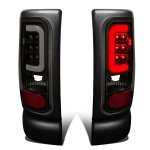 2000 Dodge Ram 3500 Black Smoked LED Tail Lights Tube