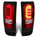 1998 Dodge Ram 3500 Red Clear LED Tail Lights Tube
