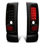 2001 Dodge Ram 2500 Black Smoked LED Tail Lights