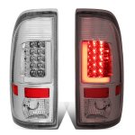 2008 Ford F350 Super Duty Chrome LED Tail Lights Tube