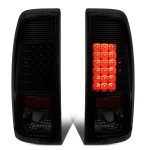 2015 Ford F450 Super Duty Black Smoked LED Tail Lights