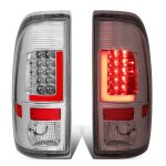 2015 Ford F450 Super Duty Chrome Custom LED Tail Lights Red Tube