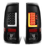 2000 Ford F450 Super Duty Black LED Tail Lights Tube