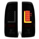2000 Ford F450 Super Duty Black Smoked LED Tail Lights Tube