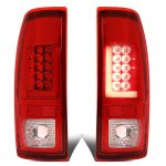 2005 Ford F450 Super Duty LED Tail Lights Red Tube