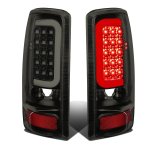 2002 Chevy Tahoe Black Smoked LED Tail Lights Tube