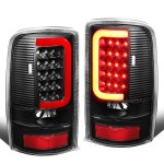 2005 GMC Yukon XL Black LED Tail Lights Red Tube