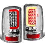 2000 Chevy Tahoe Chrome LED Tail Lights Red Tube