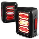 2008 Jeep Wrangler JK Custom LED Tail Lights Red Tube