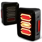 2012 Jeep Wrangler JK Smoked Custom LED Tail Lights