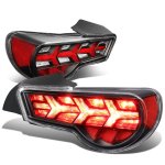 2017 Subaru BRZ Black LED Tail Lights Clear Signal