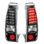 1999 Chevy Silverado 2500 Black LED Tail Lights