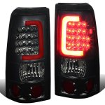 1999 Chevy Silverado 2500 Smoked LED Tail Lights Red Tube