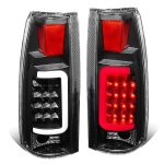 1993 Chevy Silverado Black LED Tail Lights Tube