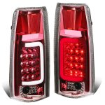 1995 Chevy Tahoe Red LED Tail Lights Tube