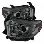 2014 Toyota Tundra Smoked LED DRL Projector Headlights