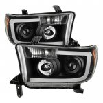 2010 Toyota Sequoia Black LED DRL Projector Headlights