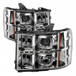 2007 GMC Sierra Halo Projector Headlights LED