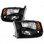 2011 Dodge Ram Black Quad Headlights