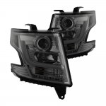 2019 Chevy Suburban Smoked LED DRL Projector Headlights