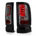 1995 Dodge Ram 2500 Smoked LED Tail Lights Red Tube