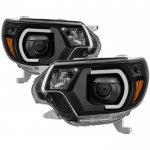 2013 Toyota Tacoma Black LED DRL Projector Headlights