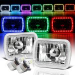 1983 Chevy Suburban Color SMD Halo LED Headlights Kit Remote