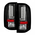 2007 Chevy Silverado 2500HD Black L-Custom LED Tail Lights