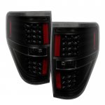 Ford F150 2009-2014 Black Smoked LED Tail Lights