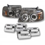 2004 Ford F150 Smoked Euro Headlights Chrome Door Handle Cover