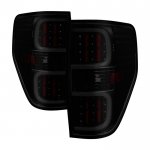 Ford F150 2009-2014 Black Smoked Tube LED Tail Lights