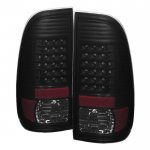 2011 Ford F450 Super Duty Black Smoked LED Tail Lights